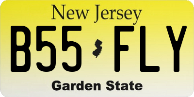 NJ license plate B55FLY