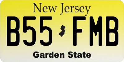 NJ license plate B55FMB