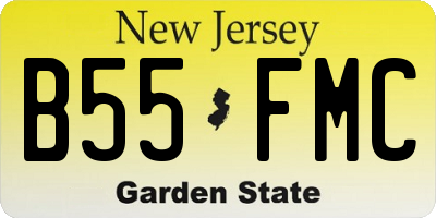 NJ license plate B55FMC