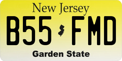 NJ license plate B55FMD