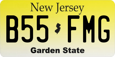 NJ license plate B55FMG