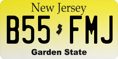 NJ license plate B55FMJ