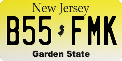 NJ license plate B55FMK