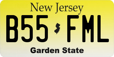 NJ license plate B55FML