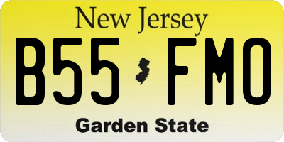 NJ license plate B55FMO