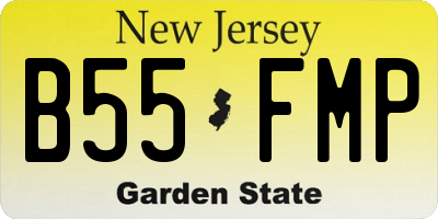 NJ license plate B55FMP
