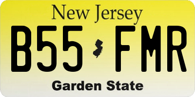 NJ license plate B55FMR