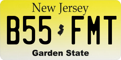 NJ license plate B55FMT