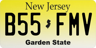 NJ license plate B55FMV