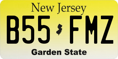 NJ license plate B55FMZ