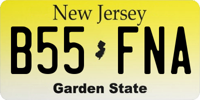 NJ license plate B55FNA