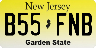 NJ license plate B55FNB