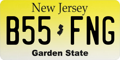 NJ license plate B55FNG