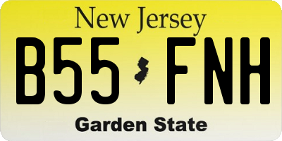 NJ license plate B55FNH