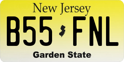 NJ license plate B55FNL