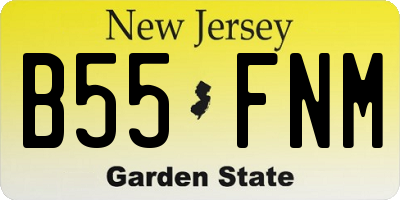 NJ license plate B55FNM