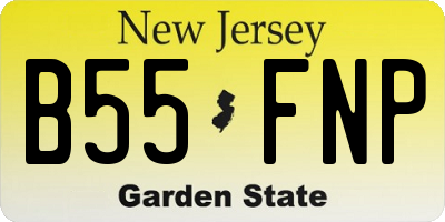 NJ license plate B55FNP