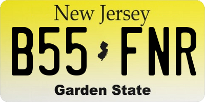 NJ license plate B55FNR