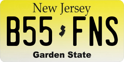 NJ license plate B55FNS