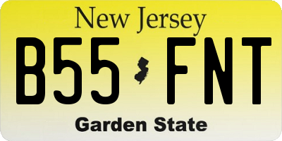 NJ license plate B55FNT