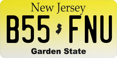 NJ license plate B55FNU