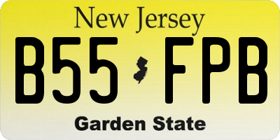 NJ license plate B55FPB