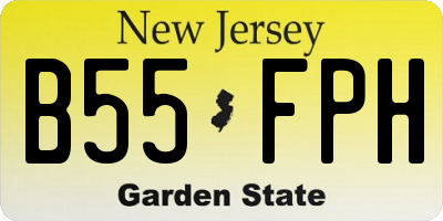 NJ license plate B55FPH