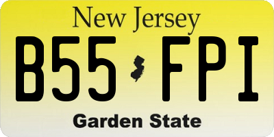 NJ license plate B55FPI
