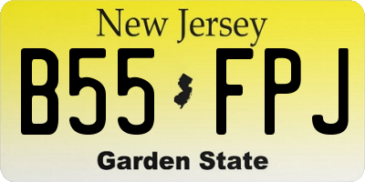NJ license plate B55FPJ