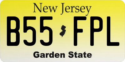 NJ license plate B55FPL