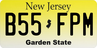 NJ license plate B55FPM