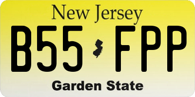 NJ license plate B55FPP