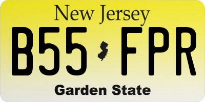 NJ license plate B55FPR