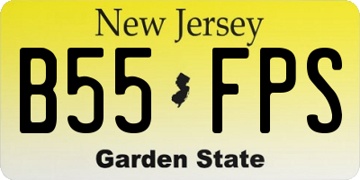 NJ license plate B55FPS