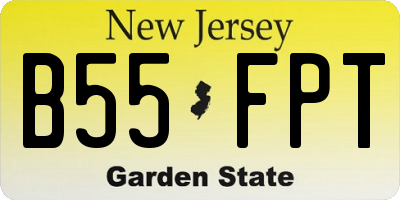 NJ license plate B55FPT