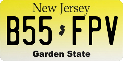 NJ license plate B55FPV