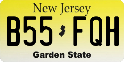 NJ license plate B55FQH