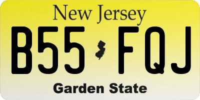 NJ license plate B55FQJ