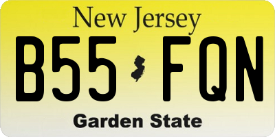 NJ license plate B55FQN