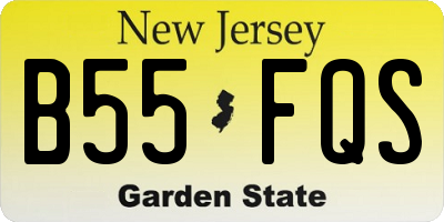 NJ license plate B55FQS