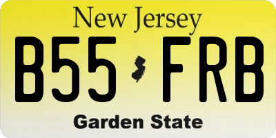 NJ license plate B55FRB