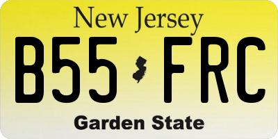NJ license plate B55FRC