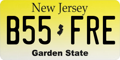 NJ license plate B55FRE