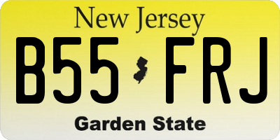 NJ license plate B55FRJ