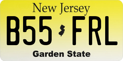 NJ license plate B55FRL