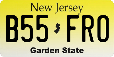 NJ license plate B55FRO