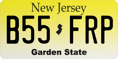 NJ license plate B55FRP