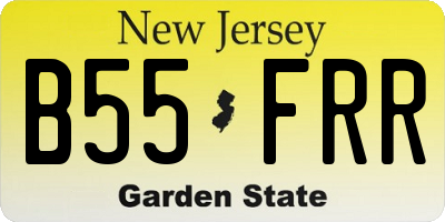 NJ license plate B55FRR