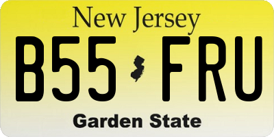 NJ license plate B55FRU