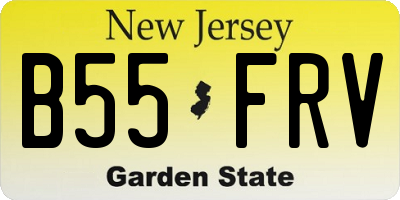 NJ license plate B55FRV
